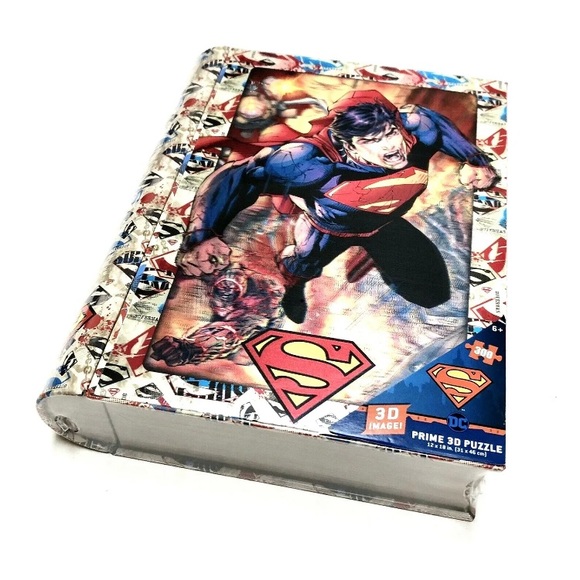 DC Comics Superman Prime 3D Puzzle 300 Pieces In Collectible Metal Tin Book - Picture 1 of 8